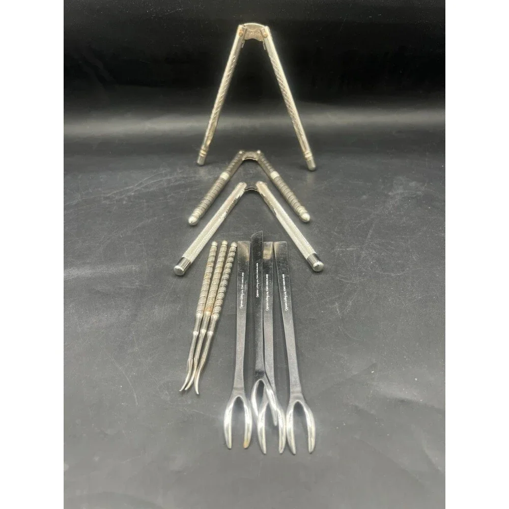Vintage Towle Supreme Cutlery Seafood Forks Nut Crackers Picks Japan Lot 10